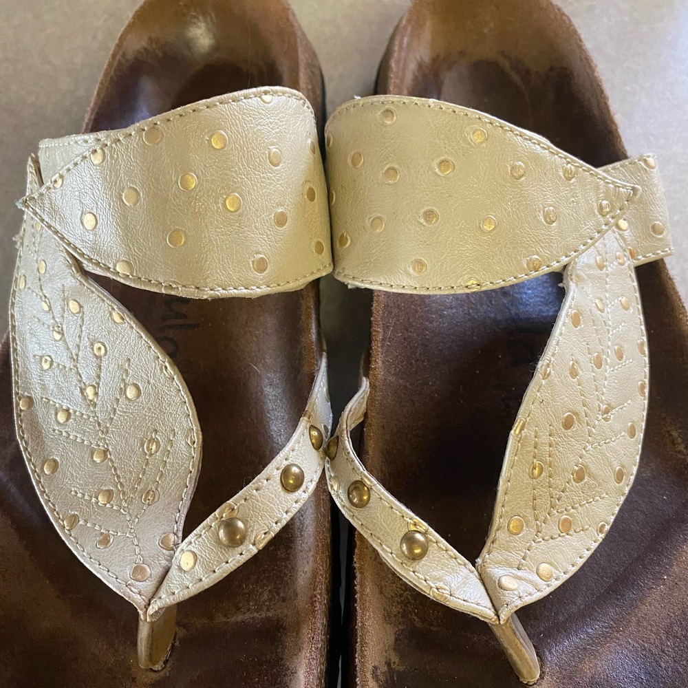 Birkenstock Betula Cream Coastal Grandma Granola Lagenlook Bombay Leaf Sandals - Picture 3 of 9